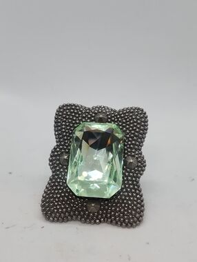 GASOLINE GLAMOUR LIME FORTUNE TELLER MAXI RECTANGLE RING🔮🔮🔮💚